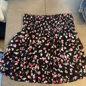 Aqua Floral Black and Pink girls Skirt